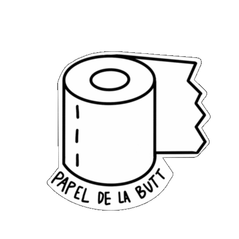 ivyillustration giphyupload toilet toilet paper toiletpaper Sticker