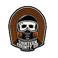 13countyco skull rider biker harley Sticker
