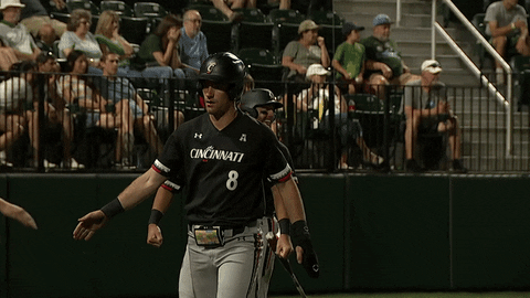 High Five Bearcats Baseball GIF by Cincinnati Bearcats