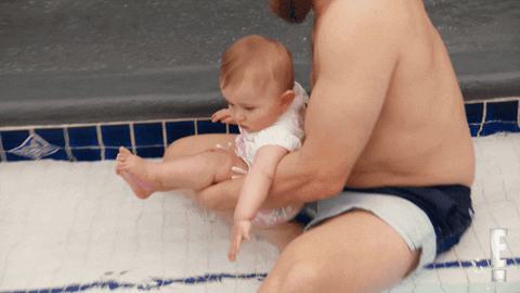 Swimming Pool Baby GIF by E!