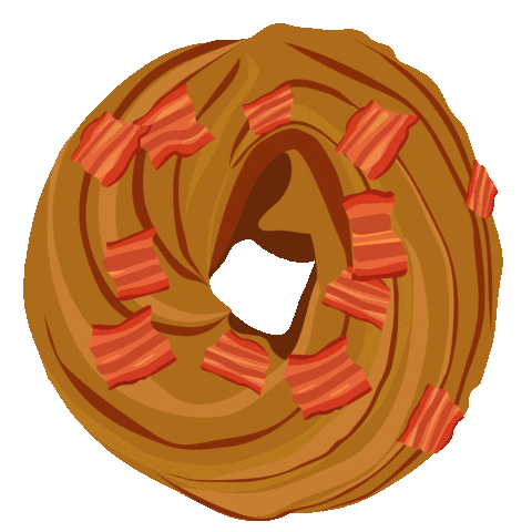 ollyollyny giphyupload donut bacon ollyolly Sticker