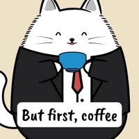 Sipping Wake Up GIF by MESA My Emotional Support Animal