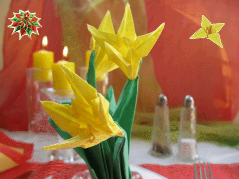 Origami Paper Flower GIF