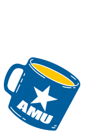 AmericanMilitaryUniversity coffee coffee cup amu4life american military university Sticker