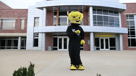 Wu_Shock giphyupload dancing mascot wsu GIF