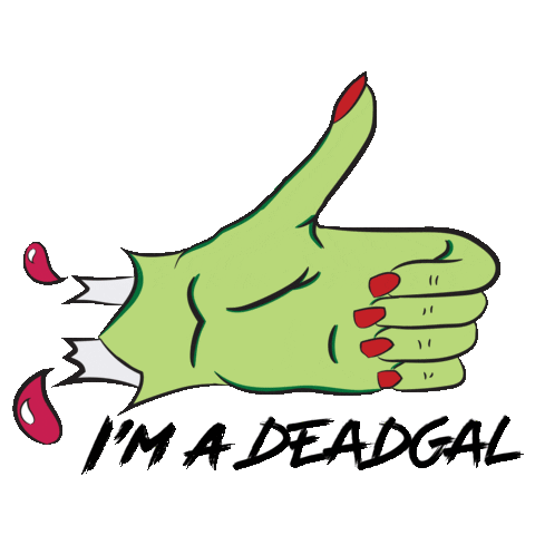 DEADGAL giphyupload dead inside nail tech luxury nails Sticker