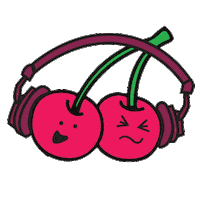 Cherry Headphones Sticker by Nixie Sparkling Water