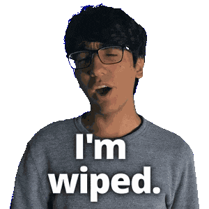 Sleepy Wiped Out Sticker