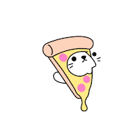 Hungry Pizza Sticker by doodles
