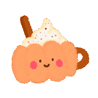 brandingbyariz coffee halloween autumn pumpkin Sticker