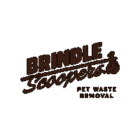 brindlescoopers brindle bindle scooper pet waste removal Sticker