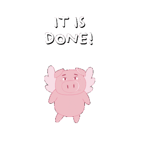 Release It Flying Pig Sticker by PositivelyPigasus