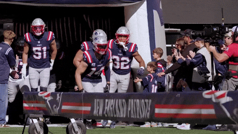 Football Run Out GIF by New England Patriots