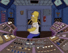 The Simpsons gif. Homer spins in his chair at his nuclear plant work station. Text, "Chair goes wrong. Chair goes wrong."