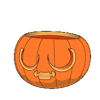 Trick Or Treat Pumpkin Sticker by Playember