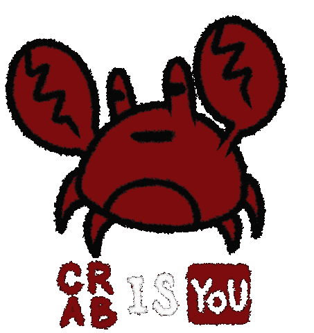 Crab Baba Is You Sticker by Nico