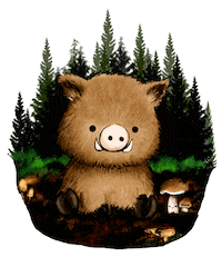 Wild Animals Pig Sticker