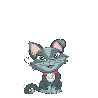Cat Cartoon Sticker by La Tiendita Shabby Chic