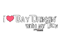 luckydoglady day drinking dog park lucky dog dogs and beer Sticker