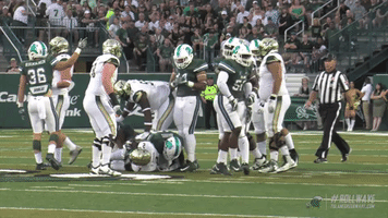 football athletics GIF by GreenWave