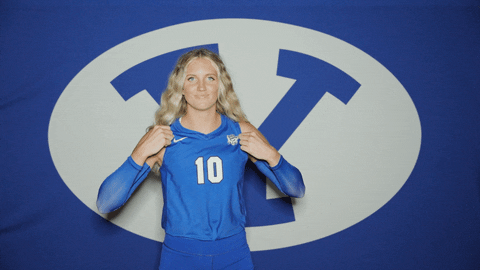 Volleyball Smile GIF by BYU Cougars