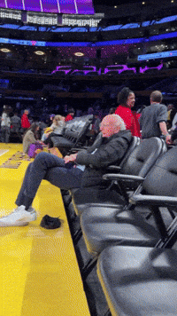 Larry David Photo GIF by NBA