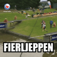 Water Jumping GIF by Omrop Fryslân
