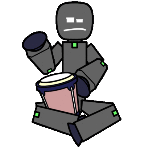 Sad Playing Music Sticker by Stikbot