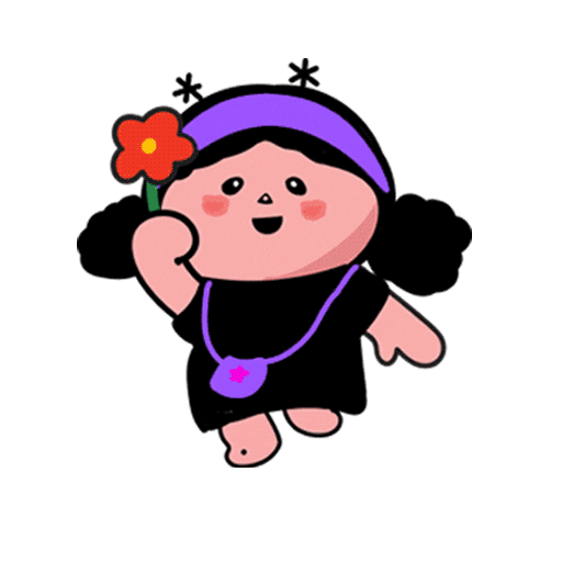 Happy Girl Sticker by Fenbao and Friends