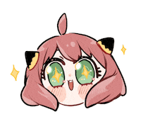 amoeoeo happy smile anya pinkhair Sticker