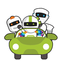 govtechsg car drive omw onmyway Sticker