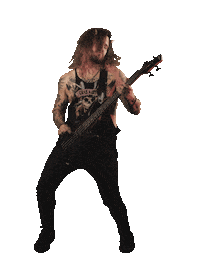 Black_galley rock metal punk bass Sticker