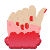 nailalliance red sparkle newnails Gelish Sticker
