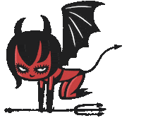 Red Devil Halloween Sticker