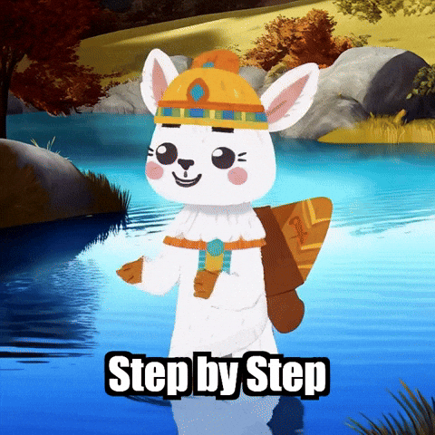 Step By Step Wisdom GIF by Llamaozi