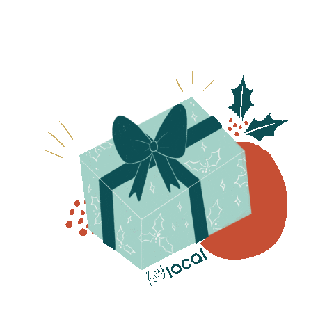 _heylocal giphyupload christmas holiday gift Sticker