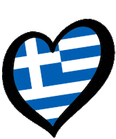 StefaniaMusic heart flag greece eurovision Sticker