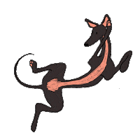 Piccolo Whippet Sticker by elgalgoazul