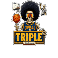 Basketball Skull Sticker