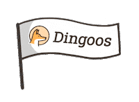 Dingoos travel australia bandera viento Sticker