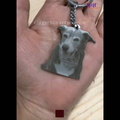 giftsengravedco giphyupload photo keychain pet keychain dog keychain GIF