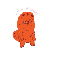 galacticgurl happy dancing dog tea Sticker