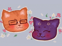 munebatz black cat orange cat cute cats two cats GIF