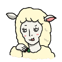 ひつじ Eating Sticker