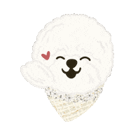 Dog Bichon Sticker by Ann of Facedit