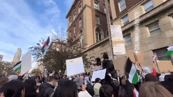 Protests at Columbia University After Pro-Palestinian Groups Suspended