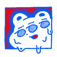 HazukiTamano bear sweat くま kuma Sticker
