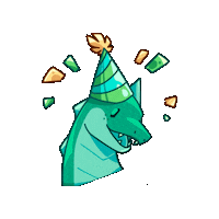 Outland_norge party cheer dragon fest Sticker