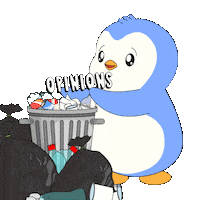 Throwing Let It Go Sticker by Pudgy Penguins