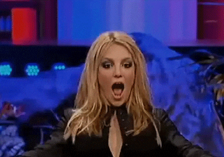 A surprised Britney Spears